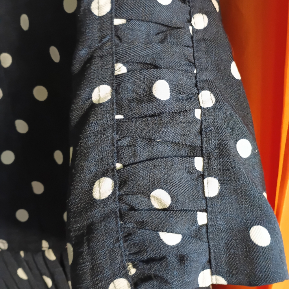 Christopher & Banks Navy Polka Dot Jacket - Picture 5 of 5